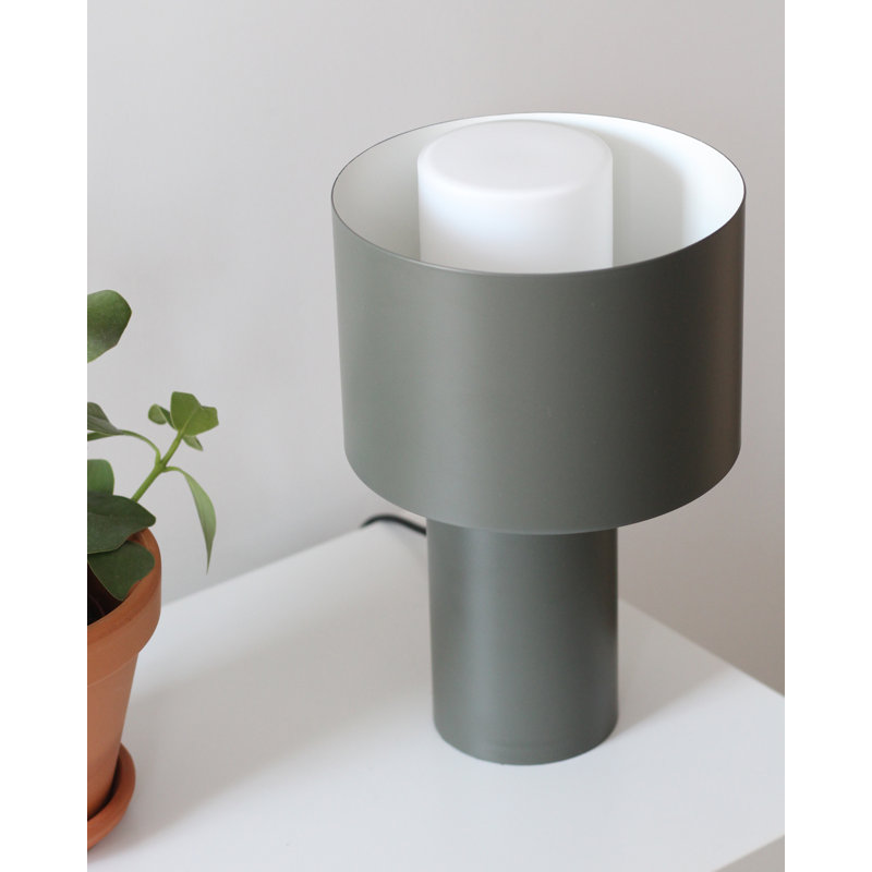 Tangent Table Lamp, Forest Green, Black