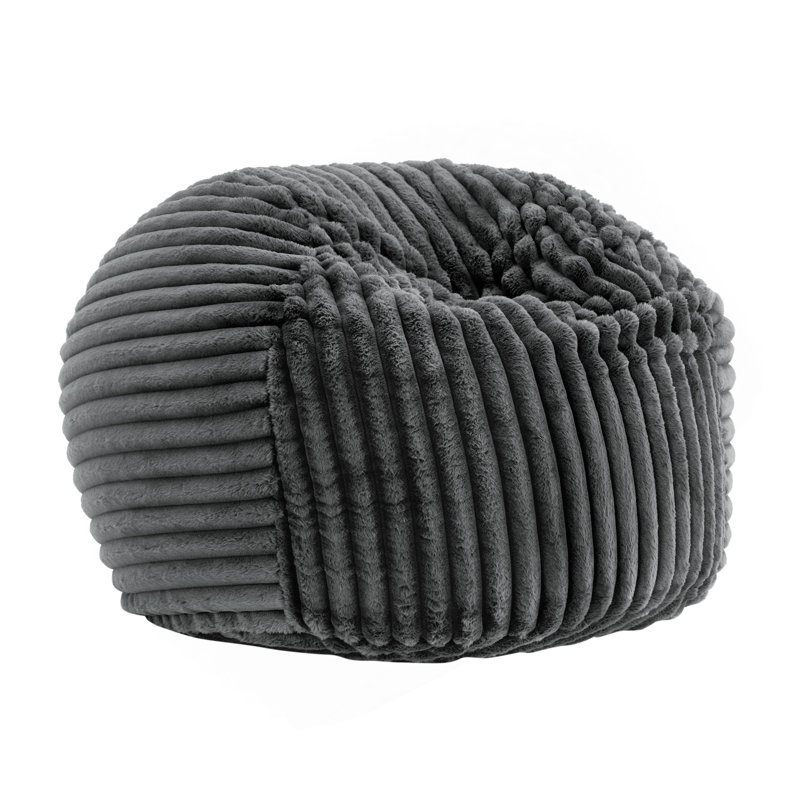 Méridienne 40 pouces en mousse viscoélastique Minky, Polyester gris