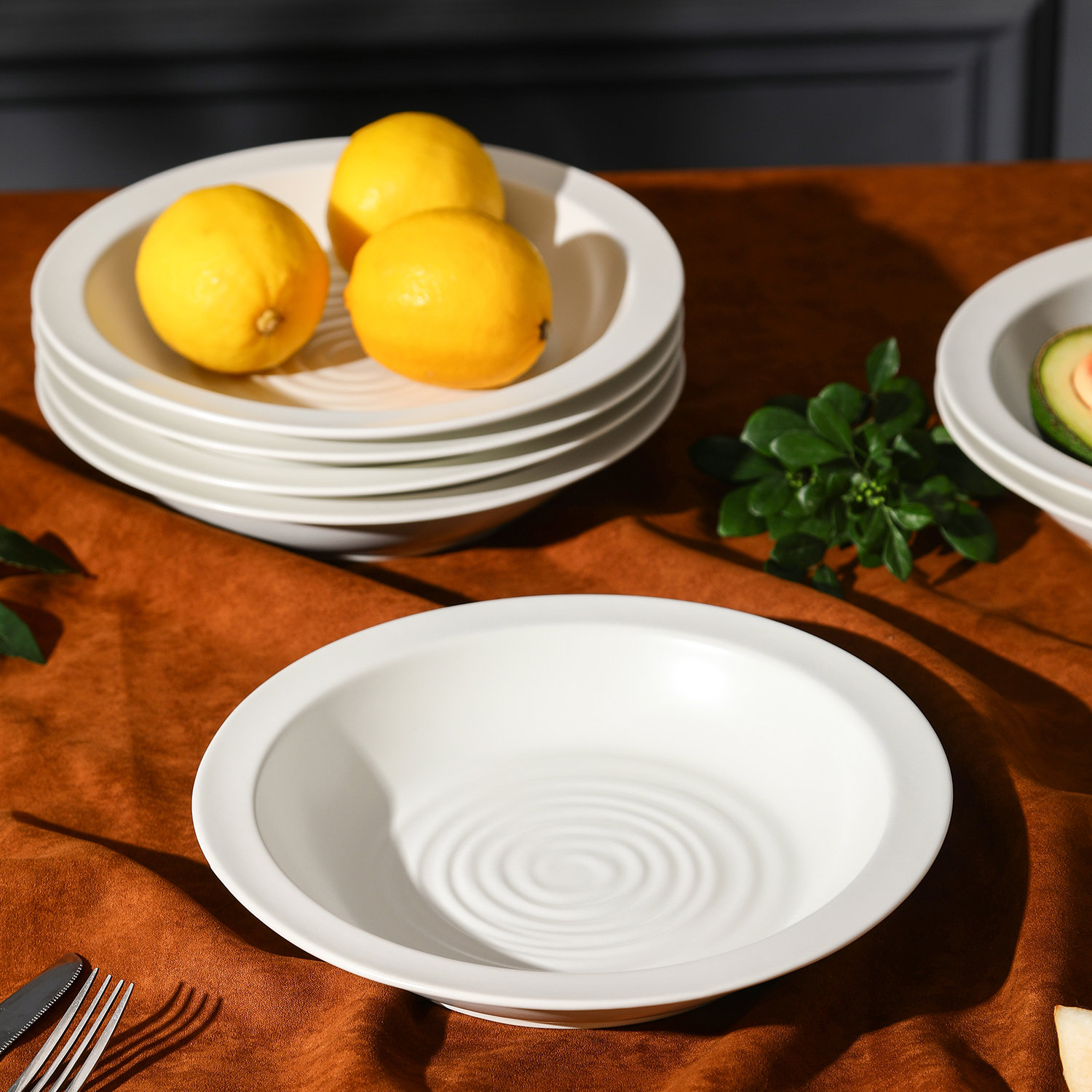 Orbit Stoneware Dinnerware Set, White