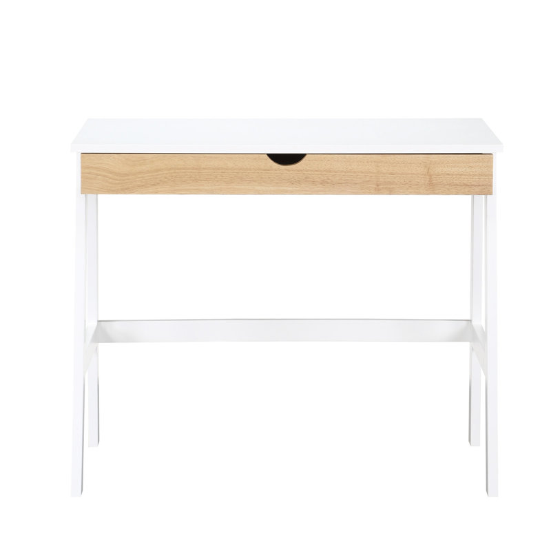 Bureau en bois massif blanc avec tiroir de rangement pour la construction de bureaux en blanc, productivité de 36 profondeurs