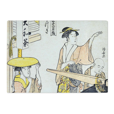 Tempered Glass the Fifth Month by Torii Kiyonaga Chopping Board