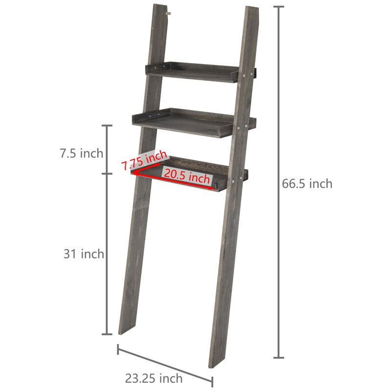 39.7cm W x168.7cm H x 58.9cm D Solid Wood Freestanding Over the Toilet Storage