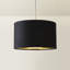 Aidas Linen Blend Drum Lamp Shade ( Slip-On ) in Black-1315226021