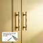 Ensemble de 10 poignées en bronze martelé champagne, poignées d'armoire Rhombus Design pour meuble-lavabo de tiroir de cuisine, centre de trou de 5 pouces, fabrication en alliage de zinc massif