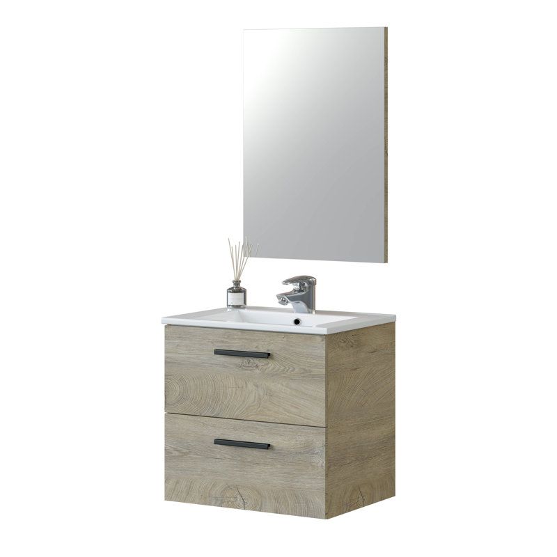 Diron 60cm Single Bathroom Vanity Base Only in Oak