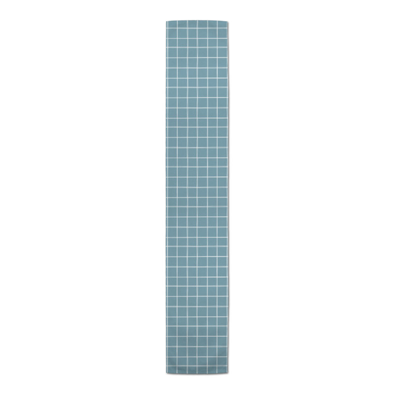 Chemin de table Canvar, 90 po x 16 po, Bleu
