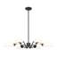 Lustre noir mat 6 lumières Justina-123223123