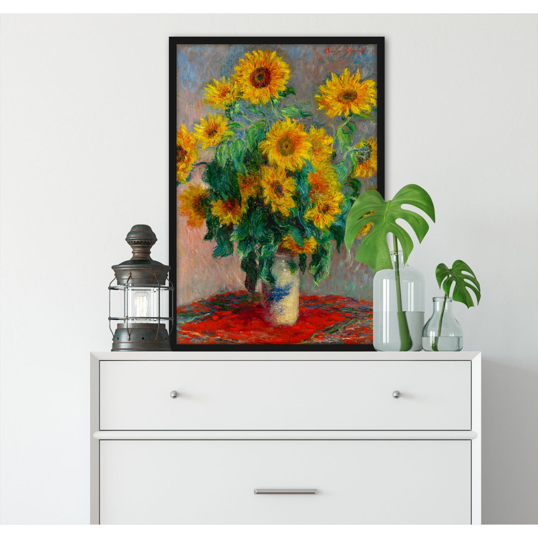 Gerahmter Kunstdruck A Bunch of Sunflowers von Claude Monet