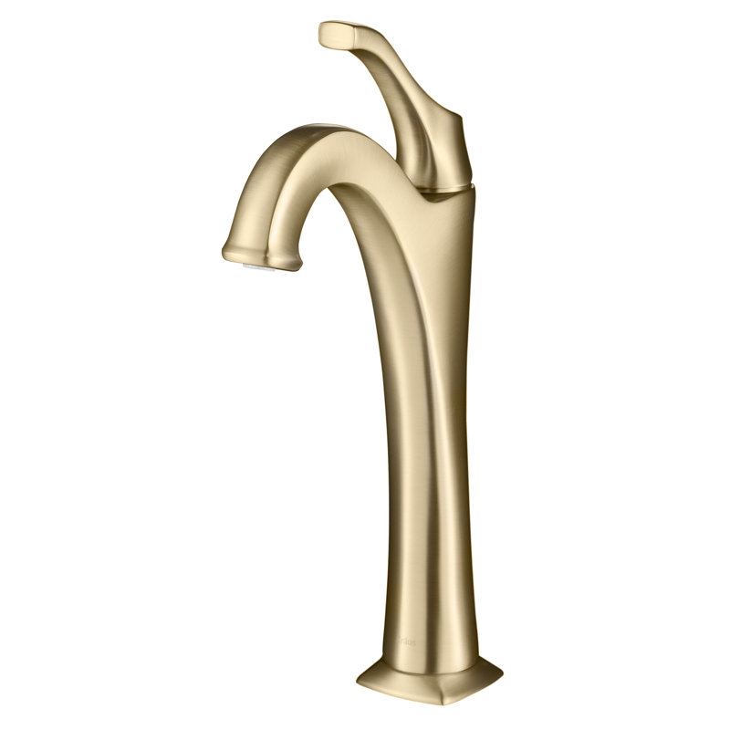 Arlo Vessel Sink Bathroom Faucet with Drain Assembly, Brushed Gold