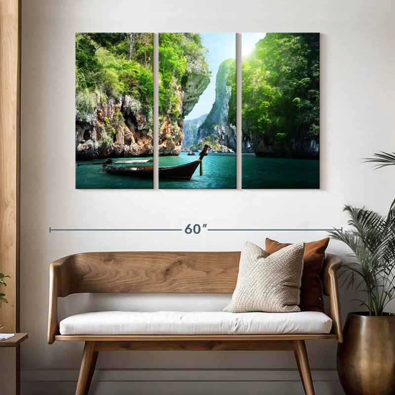 Mehar Railay Waterfalls, 32" H x 50" W