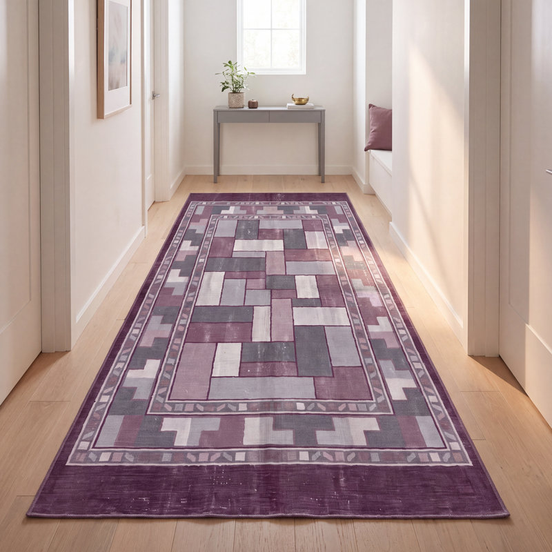 Tapis Ellington Modern à motif mosaïque mouchetée abstraite gris et blanc, lavable à la machine, antidérapant, à poils courts, pour l'intérieur et l'extérieur, adapté aux animaux domestiques, idéal pour le salon, la chambre, la salle à manger, l'entrée, le corridor ou le bureau.