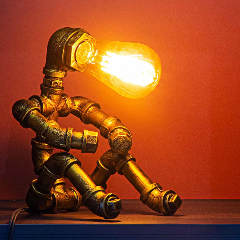 Lampe de table Steampunk de style industriel et industriel en métal