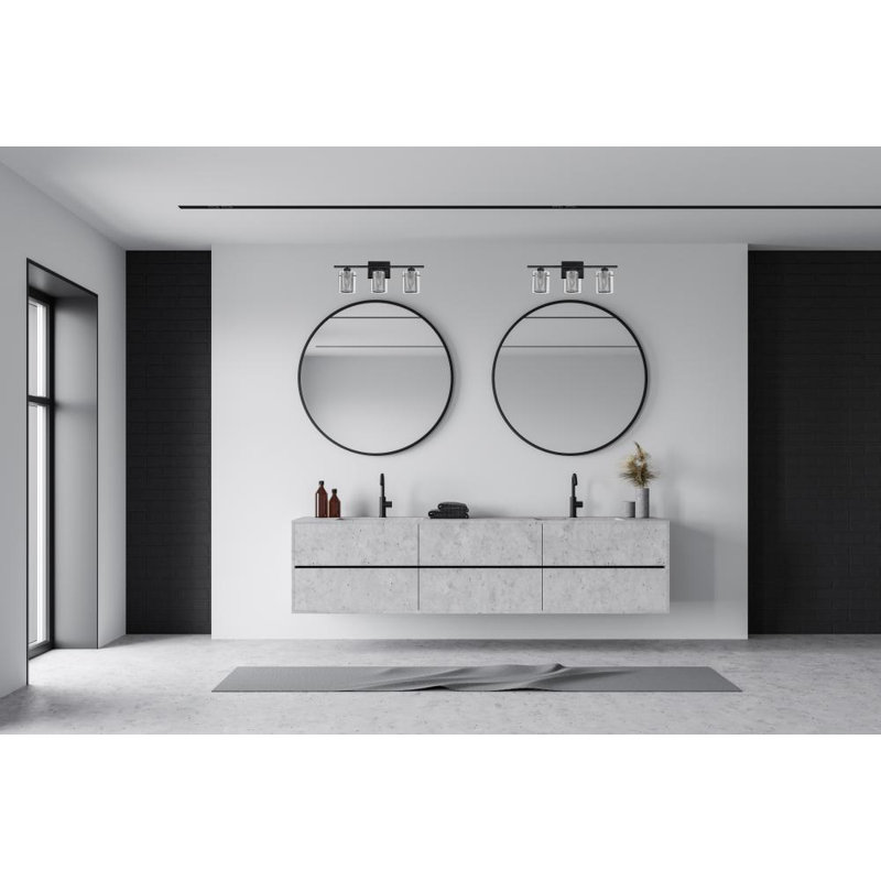Éclairage pour meuble-lavabo à intensité variable Aimme, Transparent, 3