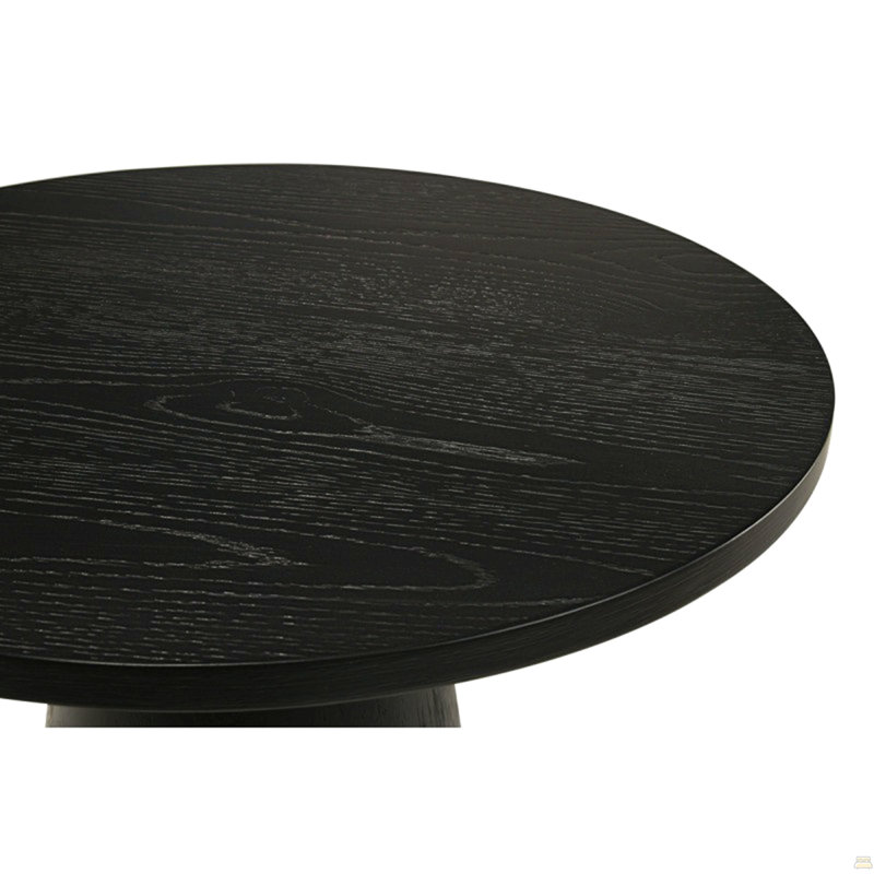 20 po. Console de salon moderne en bois avec base à piédestal, noir, Noir, Noir, Noir