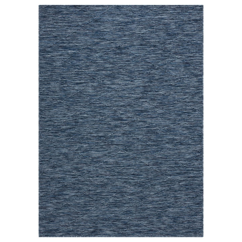 Modern Outdoor Geometric Area Rug, Non-Slip Washable Carpet, Rectangle 9' x 12'