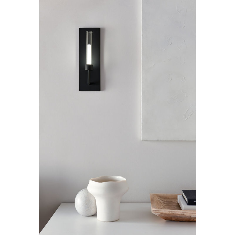 Linger 1 - Light LED Armed Sconce, Black