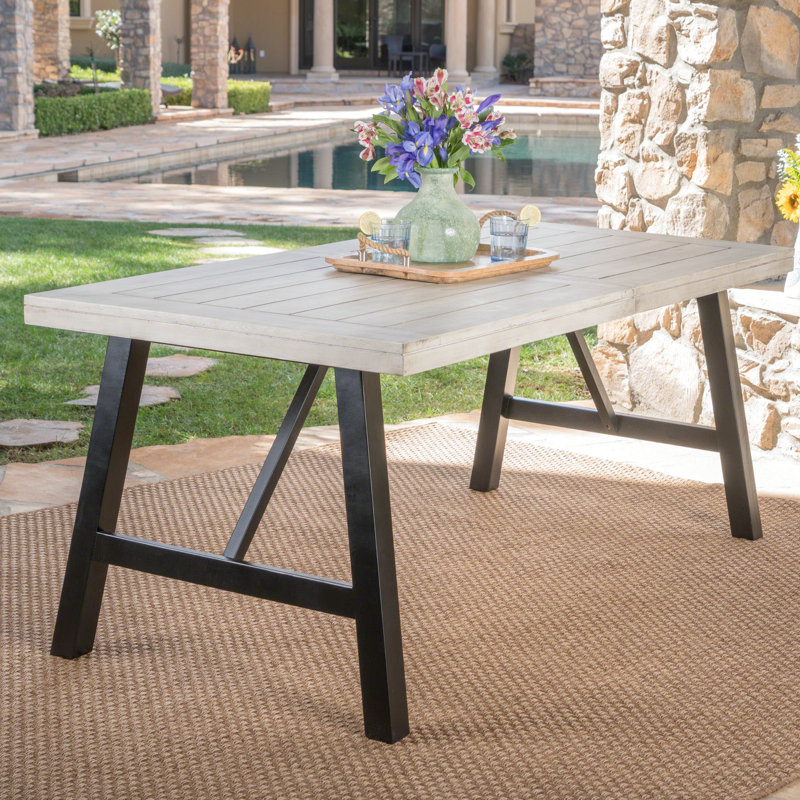 Table de salle à manger - Bois avec magnifique lambris. Intempéries, offres multicolores, facile à fabriquer, capacité de 300 lb. 71,24 po de profondeur, 34,28 de largeur, 29,72 de hauteur. Gris élégantes, mettre