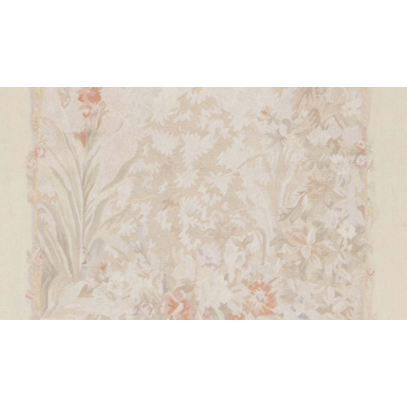 Hand-Knotted High-Quality Ivory and Beige Runner