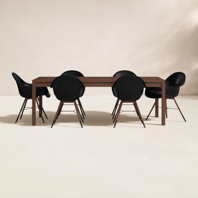 Anautica 88" Eucalyptus Patio Dining Set