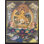 Manjushree (Thangka sans brocart) | Or 24 carats avec couleurs acryliques sur toile de coton
