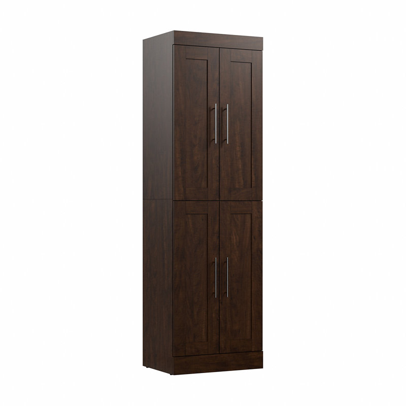 Arlex Shelving Unit with Doors, New Chocolate, 84" H x 25" W x 19" D