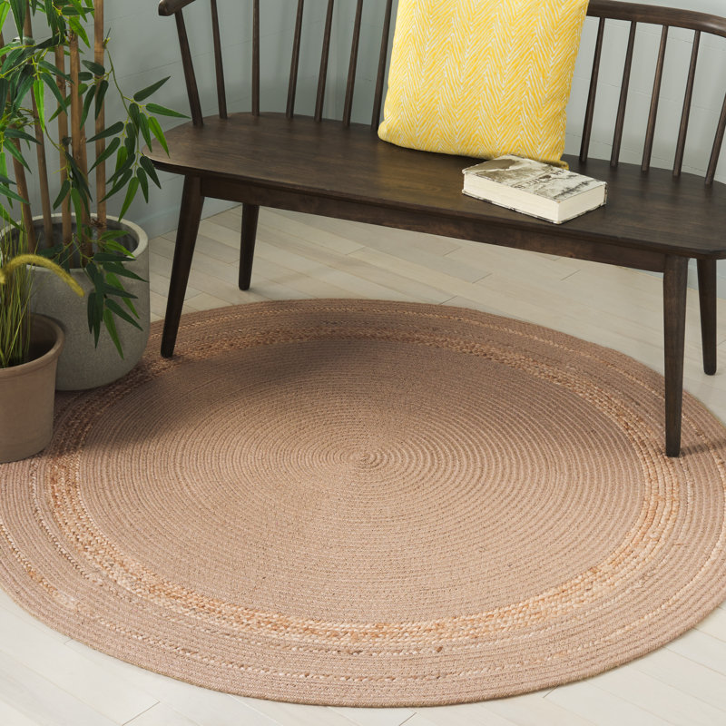 Braided 803 Area Rug In Natural / Beige, Round 5'