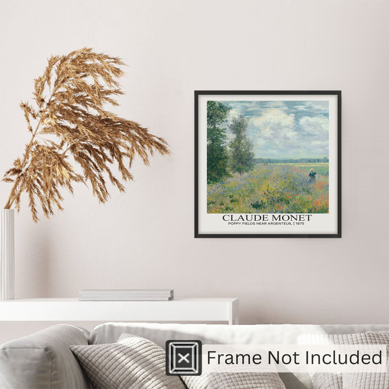 Landscape and Nature Claude Monet Poppy Fields Near Argenteuil Classical Unframed Art Print