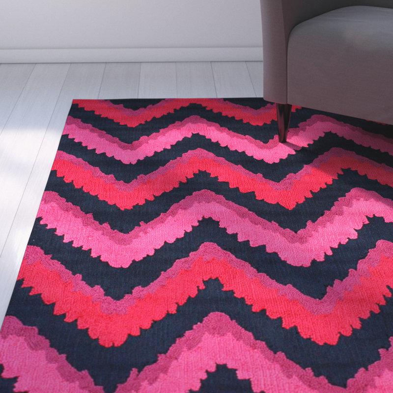 Felecia Chic Chevron Fuchsia tapis, 7'6" x 9'6"