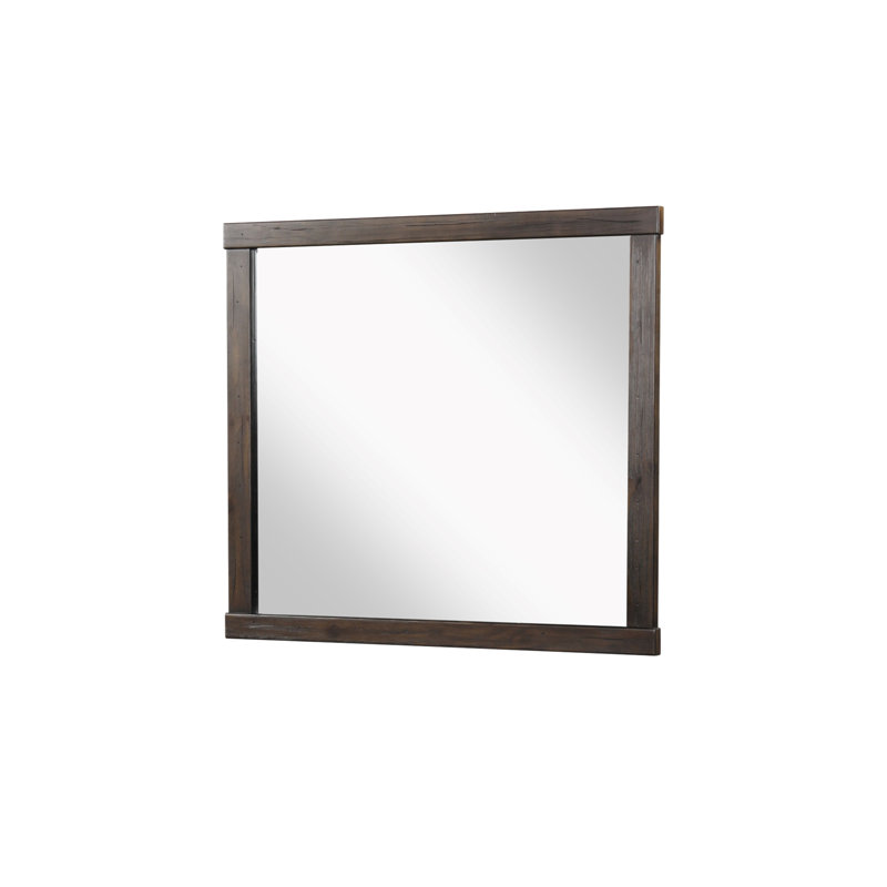 Square Mirror With Knotty Oak