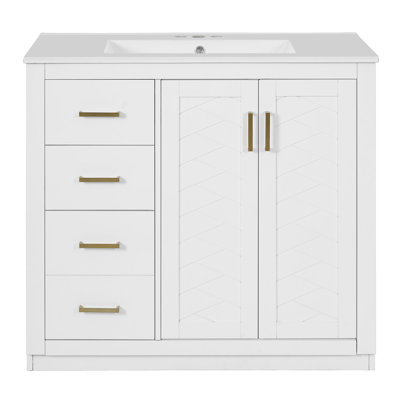 Meuble-lavabo 36 po avec lavabo en céramique