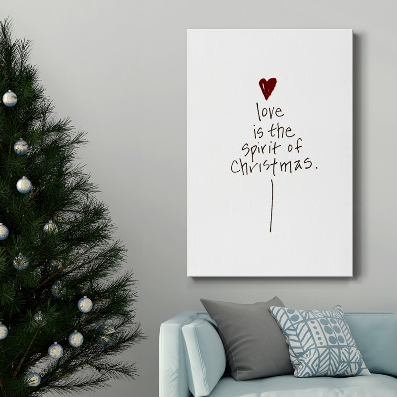 «Love Is Spirit» Toile tendue avec châssis de qualité supérieure - prête à être accrochée, H 12 po x l 8 po x P 1 po