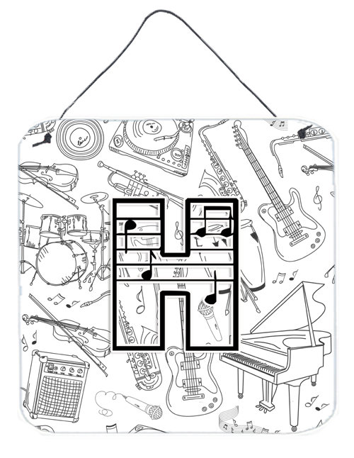 Monogramme « notes musicales », H