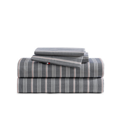 Tommy Hilfiger Printed Percale Cotton Sheet Set