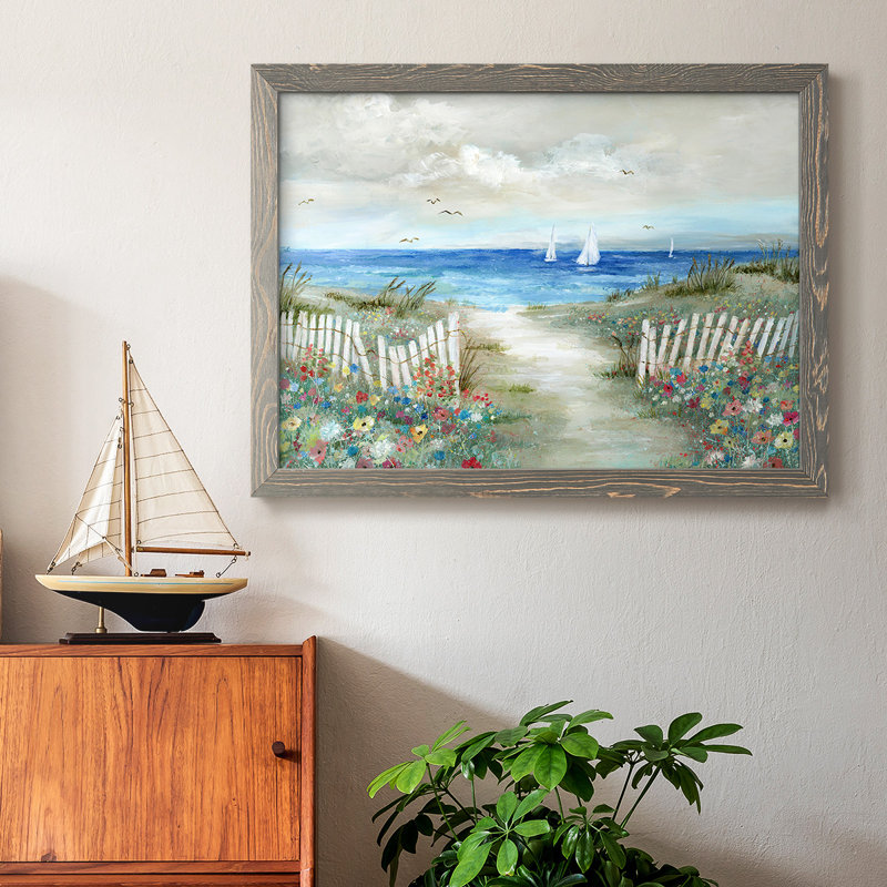 Bord de jardin côtier, reproduction sur toile, Gris, H 26 po x l 38 po x P 1,5 po