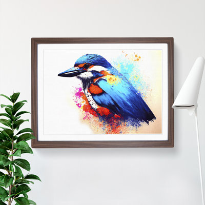 Kingfisher Bird Splash - Single Picture Frame Print