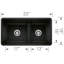 Precis SILGRANIT 33" L x 18" W Double Bowl Undermount Kitchen Sink with Low Divide-55784342