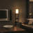 Maxwell 63 in. Traditional LED 3-Shelf Floor Lamp with Fabric Square Shade-1916096226