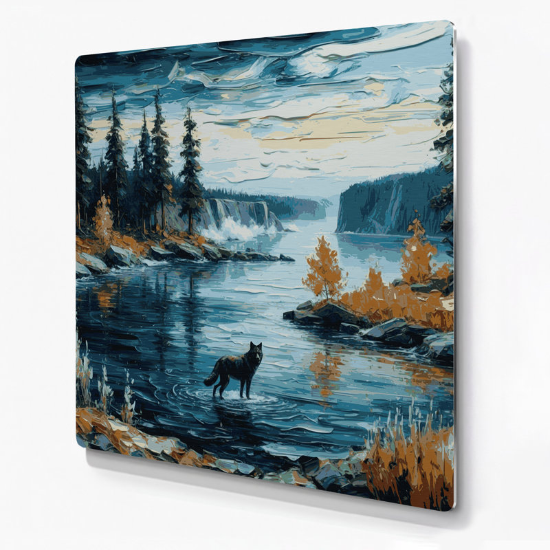 «USA State Minnesota Blue», art mural en métal, H 8 po x l 8 po
