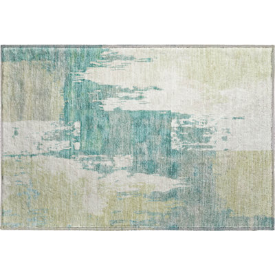 Premium Machine Washable Mayfield AMF2347 Abstract Rug