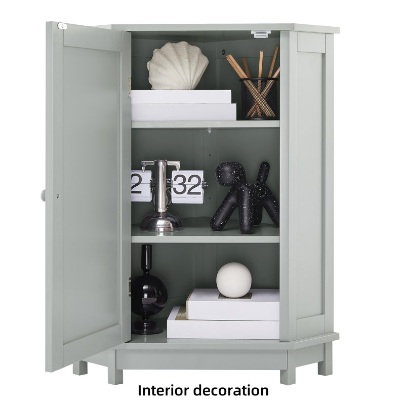 Armoire de rangement de coin gris