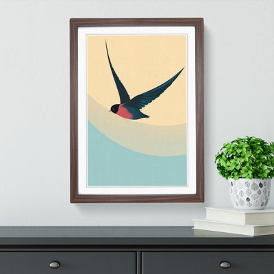 Swallow Minimalism 1 Piece Single Picture Frame Wall Art