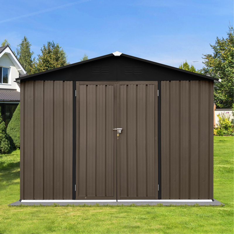 Remises de jardin en métal, Vert, H 75,6 po x l 73 po x P 46,4 po