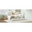 L-Shaped Wooden Bed Frame with Drawer, Bookcase, and Ample Storage, Perfect for Modern and Functional Bedrooms.