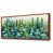 Toile avec cadre flottant brun