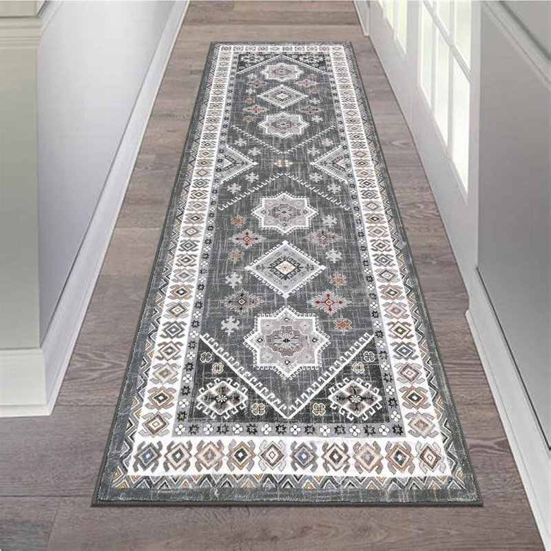 Tapis de couloir antidérapant Boho