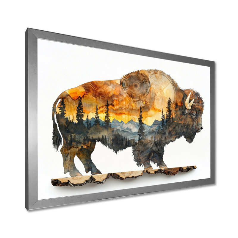 Marlania I - Animals Large Wall Art, H 34 po x l 44 po, Cadre simple, Argent argent