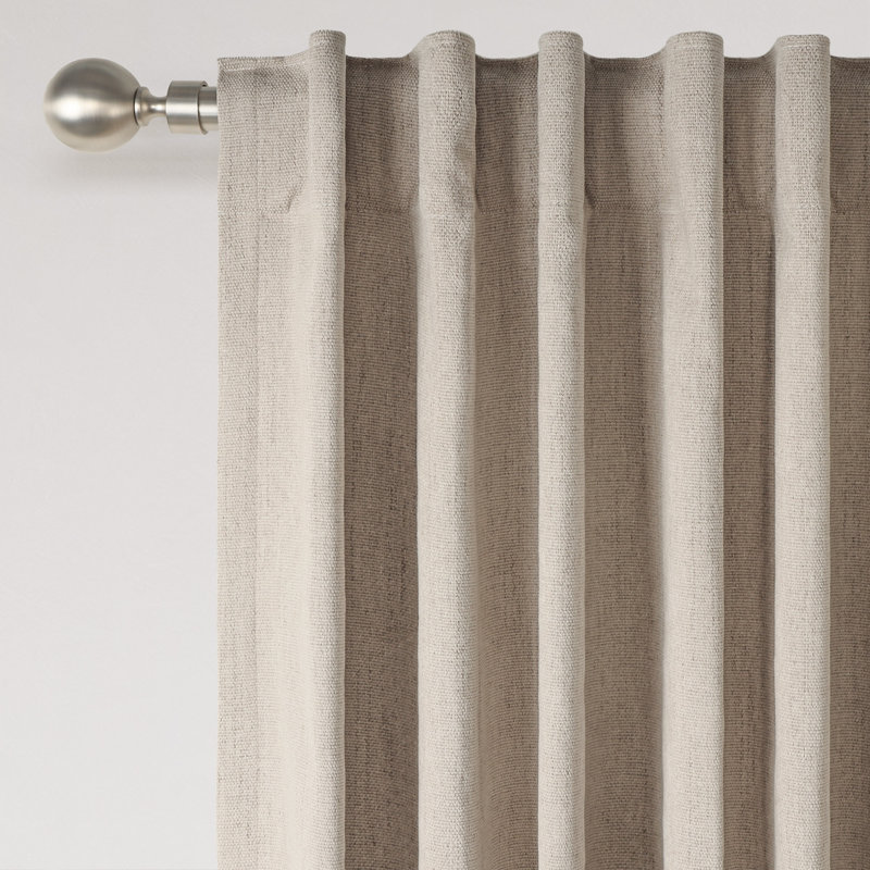 Paire de rideaux occultant en chenille (2 panneaux), L 52 po x L 108 po, Café