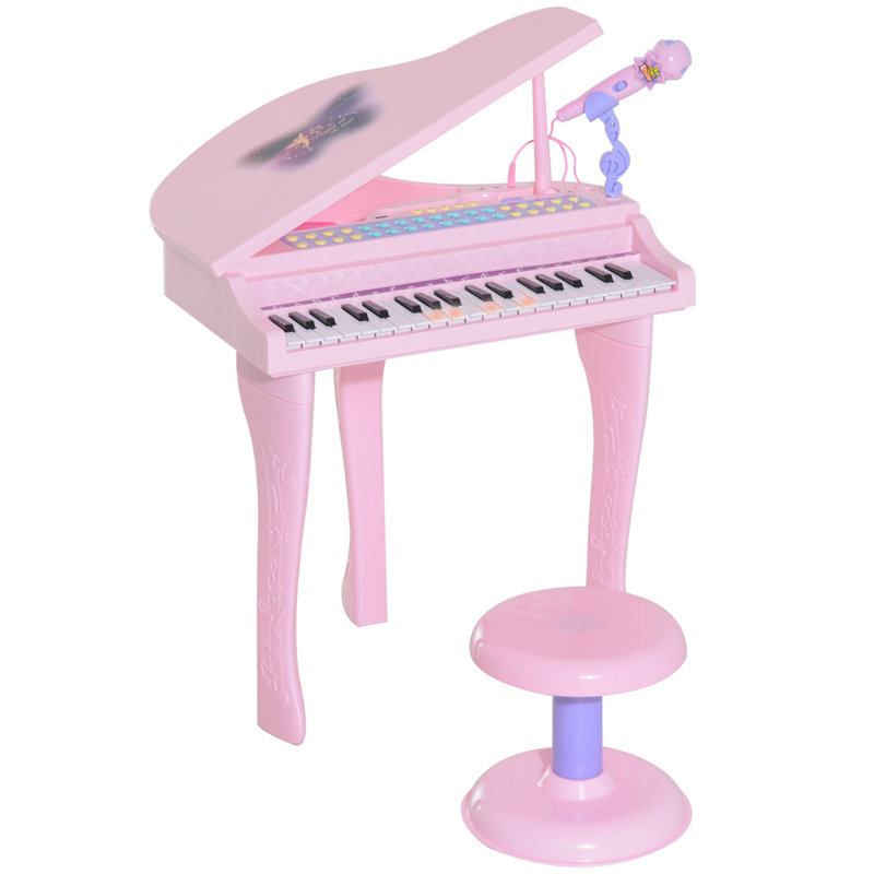 Kids 3 Piece Specialty Play Or Activity Table and Chair Set, 69cm H x 48cm W x 48cm D., Pink