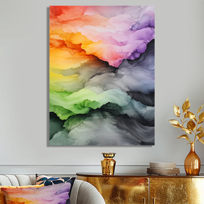 Ink Ripple Of Cloud Ink I - Abstract Metal Wall Art, Liquid Ink Abstract Metal Print