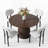 4 - Person Walnut Round Dining Table Set